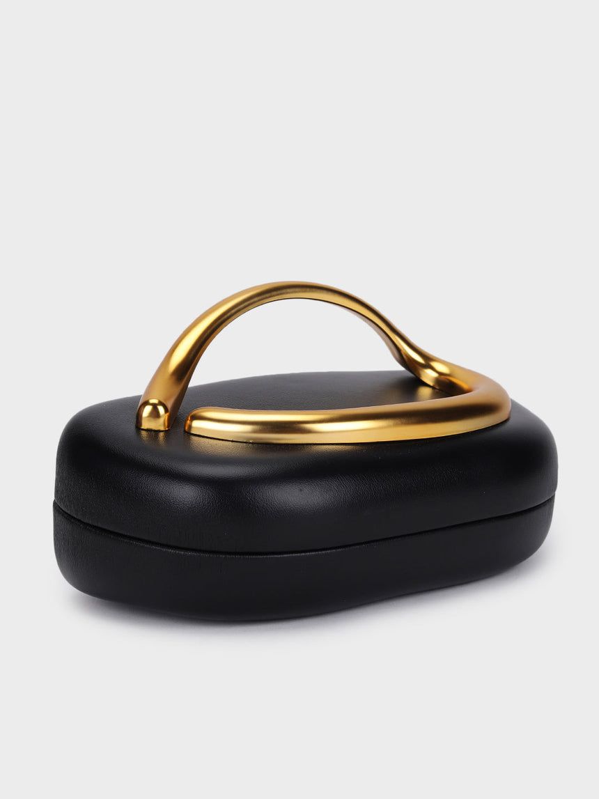 Ashley Black Handheld Clutch