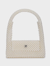 Emma White Handheld Clutch