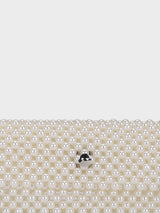 Emma White Handheld Clutch