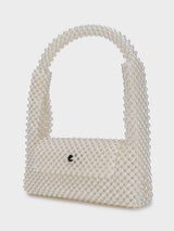 Emma White Handheld Clutch