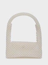 Emma White Handheld Clutch