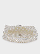 Emma White Handheld Clutch