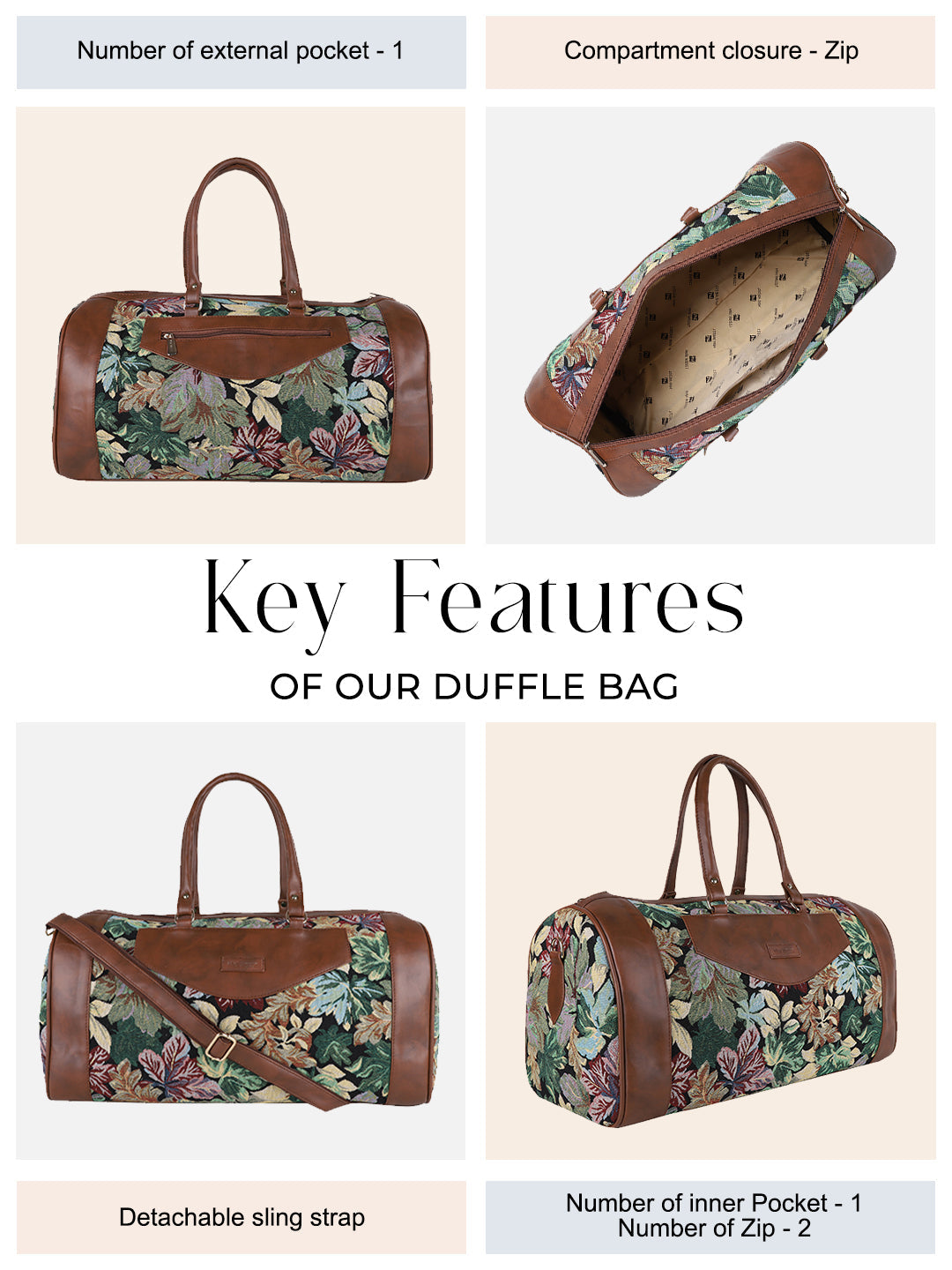 Leafy Affair Duffle Bag