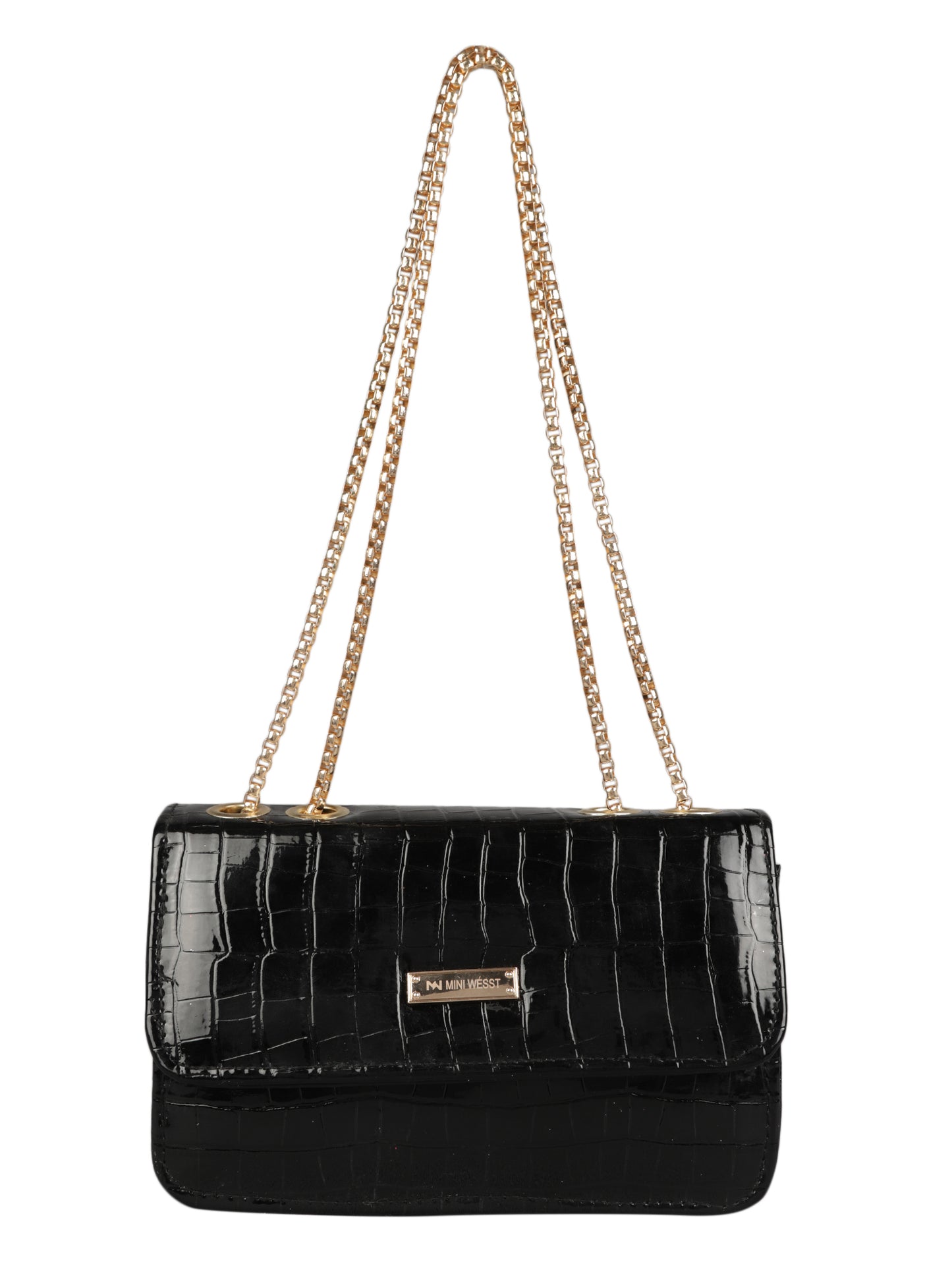 MINI WESST Women's Black Handbags(MWHB012BL)