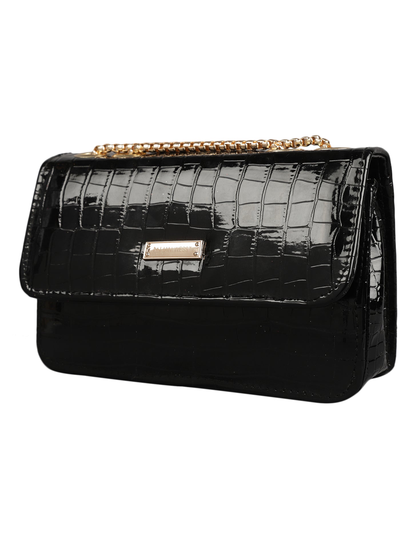 MINI WESST Women's Black Handbags(MWHB012BL)