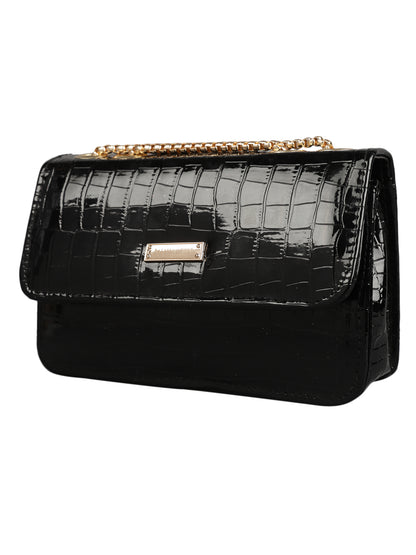 MINI WESST Women's Black Handbags(MWHB012BL)