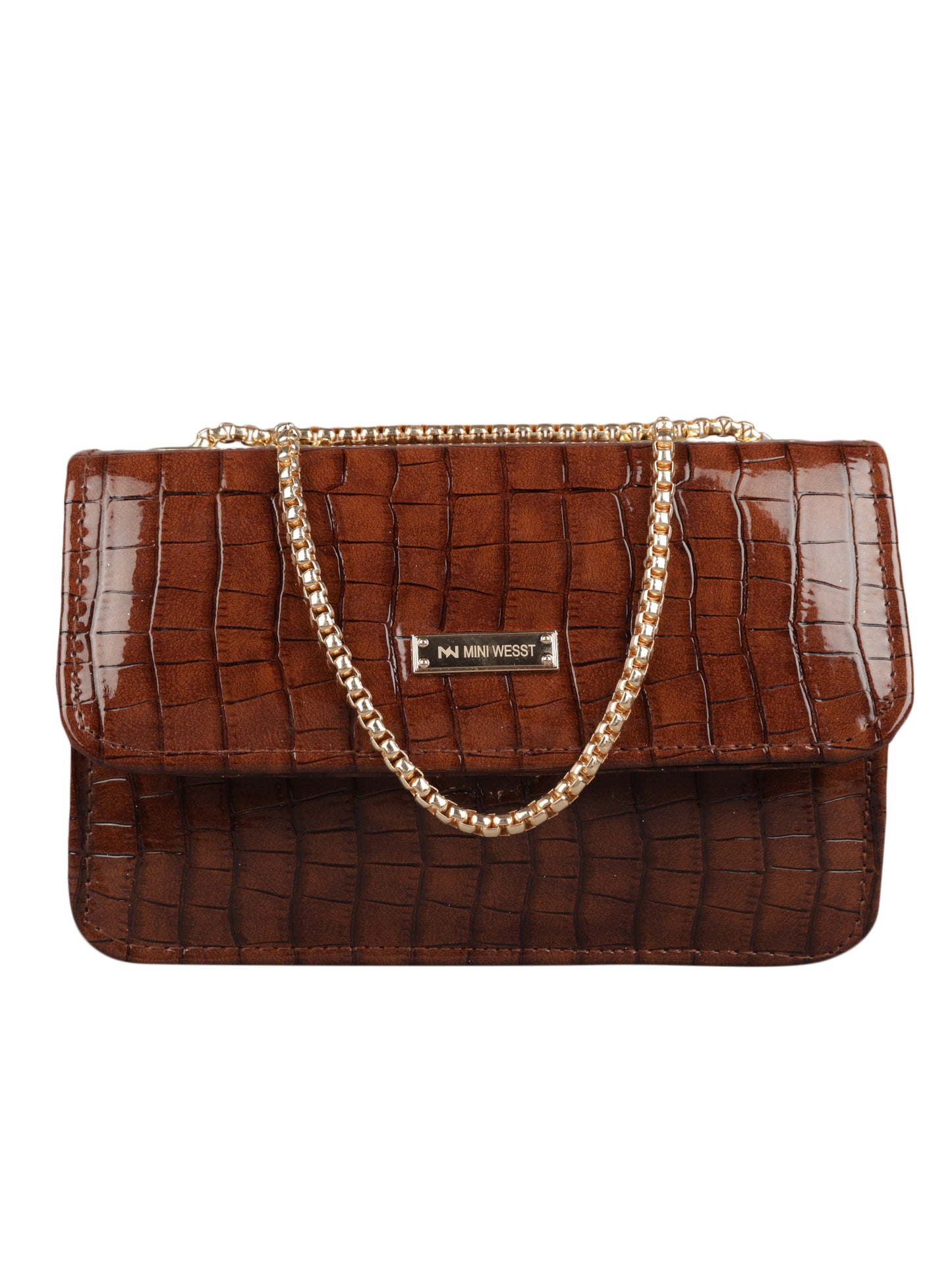 MINI WESST Women's Brown Handbags(MWHB013BR)