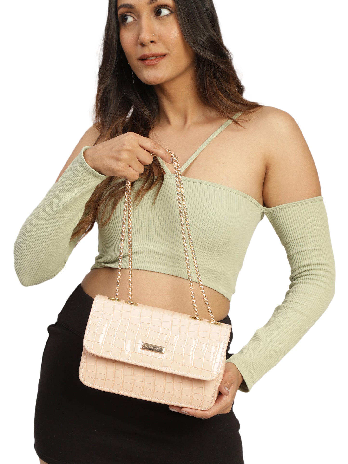 MINI WESST Women's Pink Handbags(MWHB015PK)