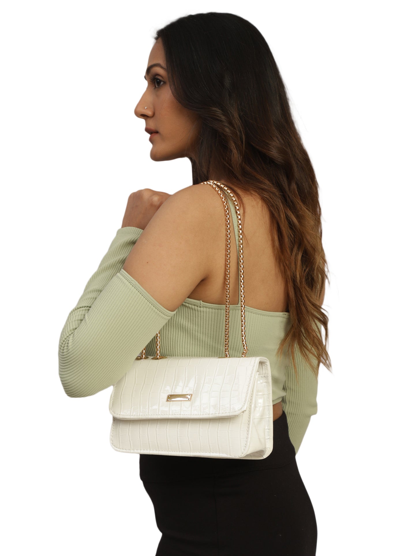 MINI WESST Women's White Handbags(MWHB016WT)