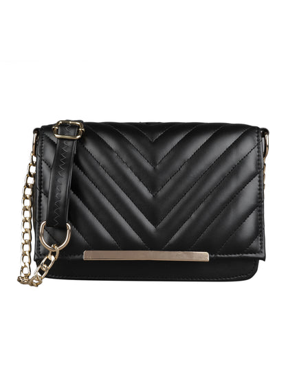 MINI WESST Women's Black Handbags(MWHB024BL)