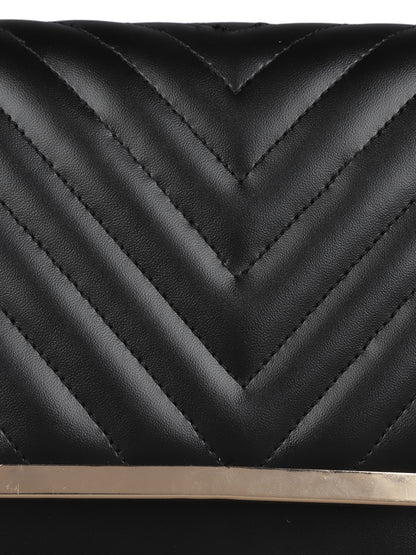 MINI WESST Women's Black Handbags(MWHB024BL)