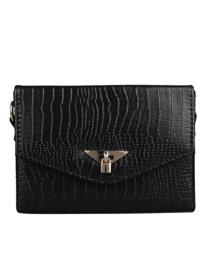 MINI WESST Women's Black Handbags(MWHB028BL)