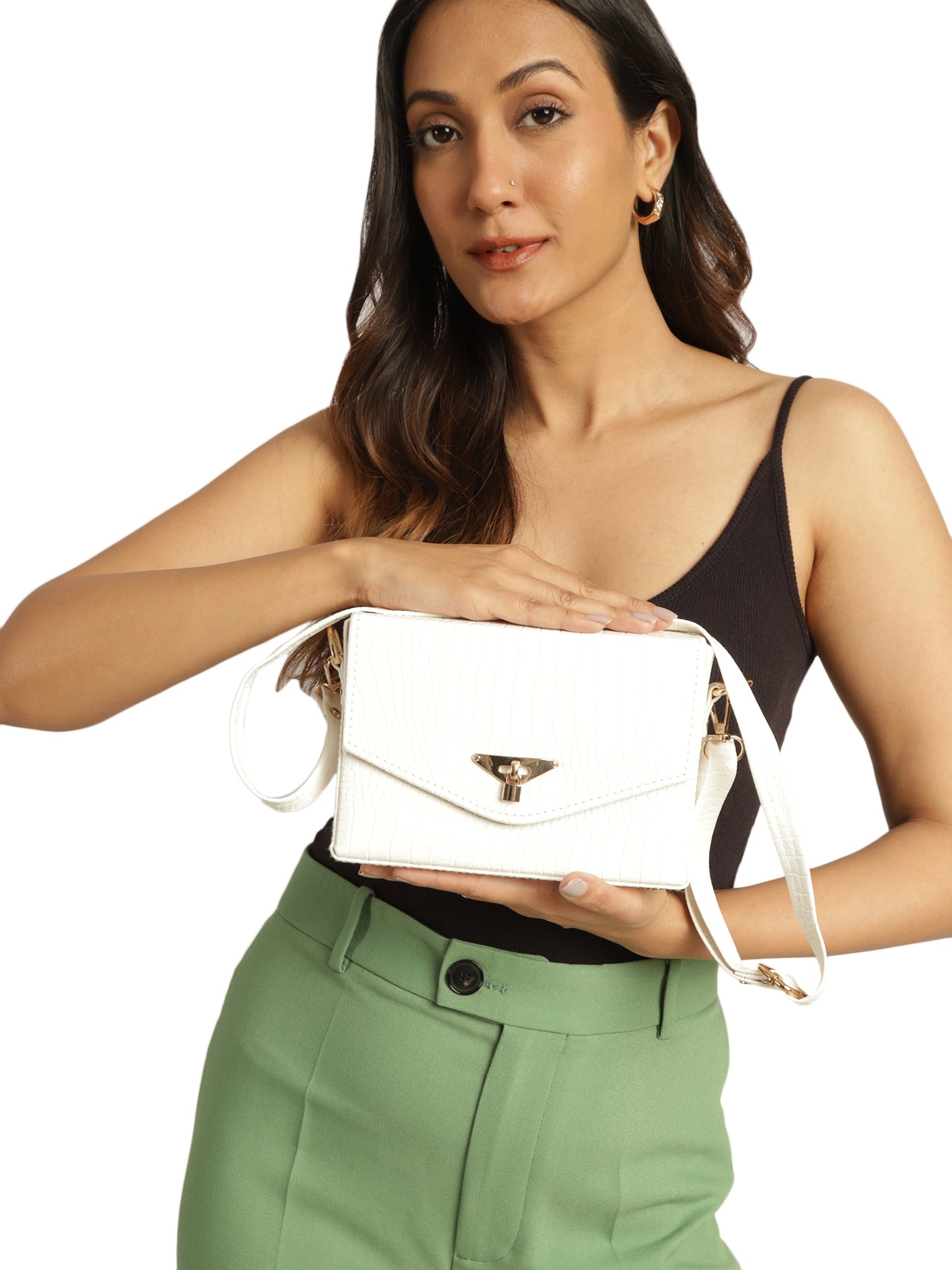 MINI WESST Women's White Handbags(MWHB031WT)