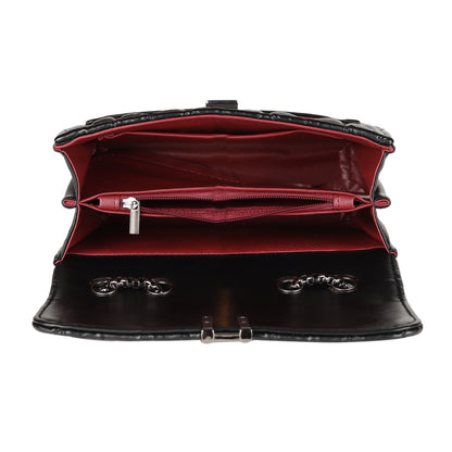 MINI WESST Women's Black Sling And Cross Bags(MWHB074BL)