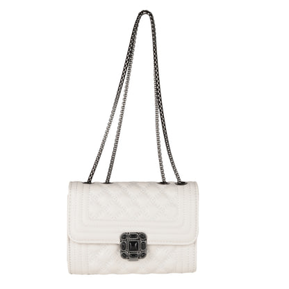 MINI WESST Women's White Sling And Cross Bags(MWHB077WT)