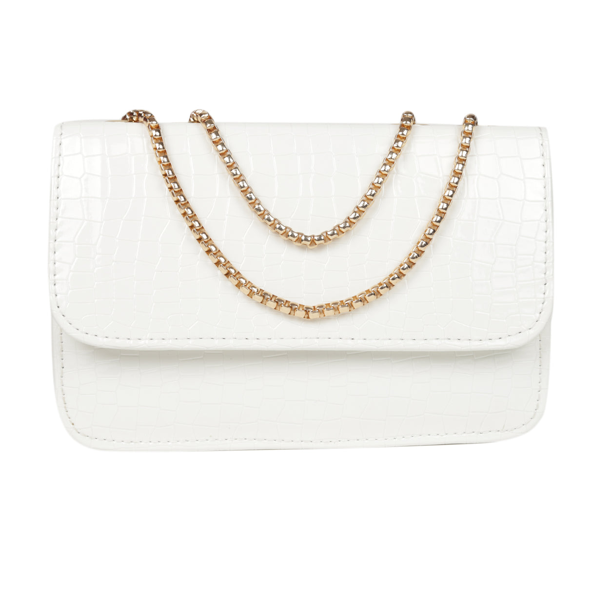 Women's White Sling And Cross Bags