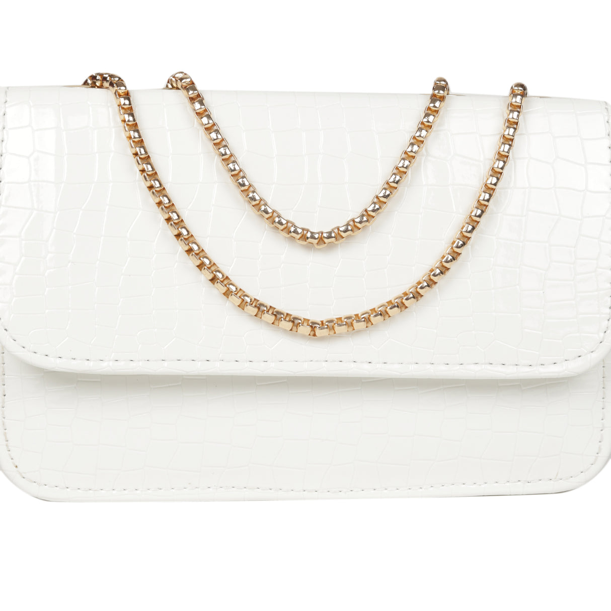 Women's White Sling And Cross Bags