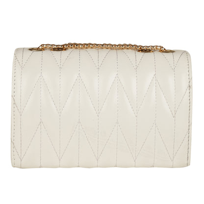 MINI WESST Women's White Sling And Cross Bags(MWHB080WT)