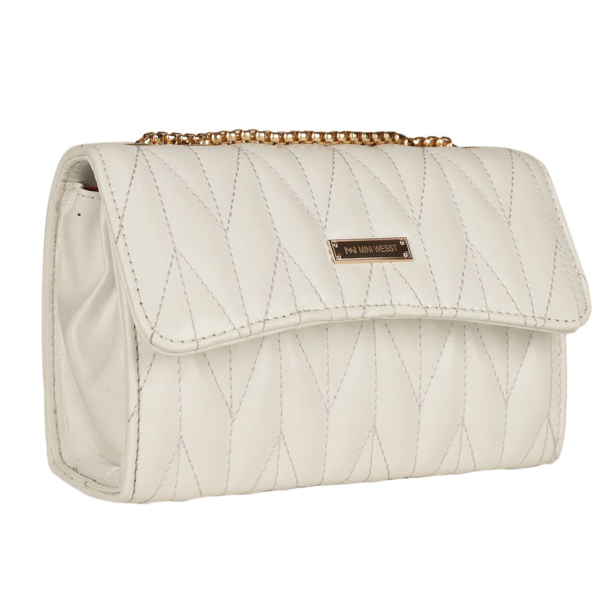 Women's White Sling And Cross Bags