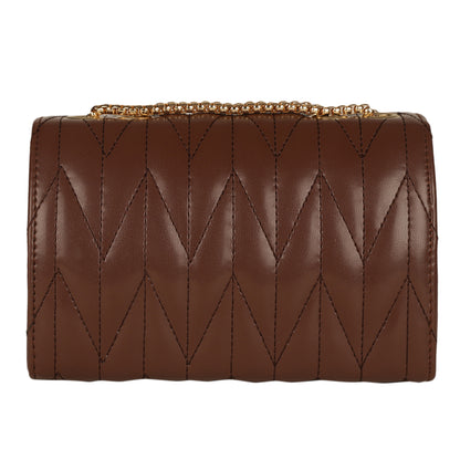 MINI WESST Women's Brown Sling And Cross Bags(MWHB081BR)