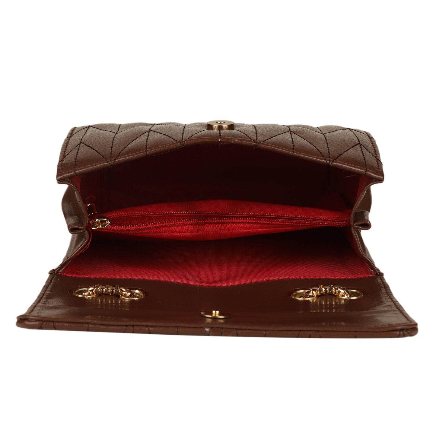 MINI WESST Women's Brown Sling And Cross Bags(MWHB081BR)