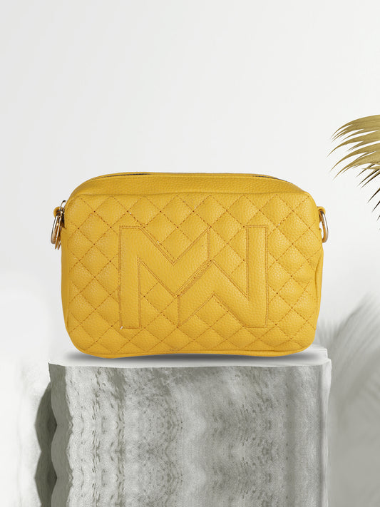 MINI WESST Yellow Casual Solid Sling Bag(MWHB150YL)