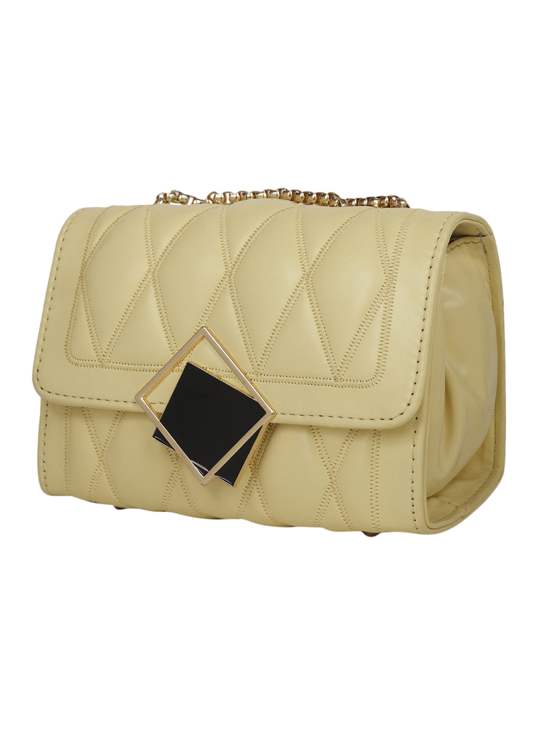 Carol Yellow Casual Solid Sling Bag