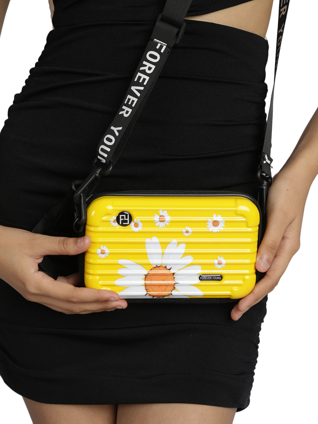 MINI WESST Yellow Casual Solid Sling Bag(MWHB192PR)