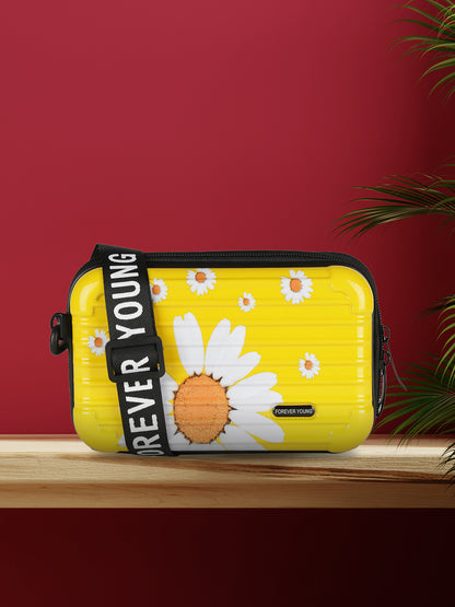 MINI WESST Yellow Casual Solid Sling Bag(MWHB192PR)