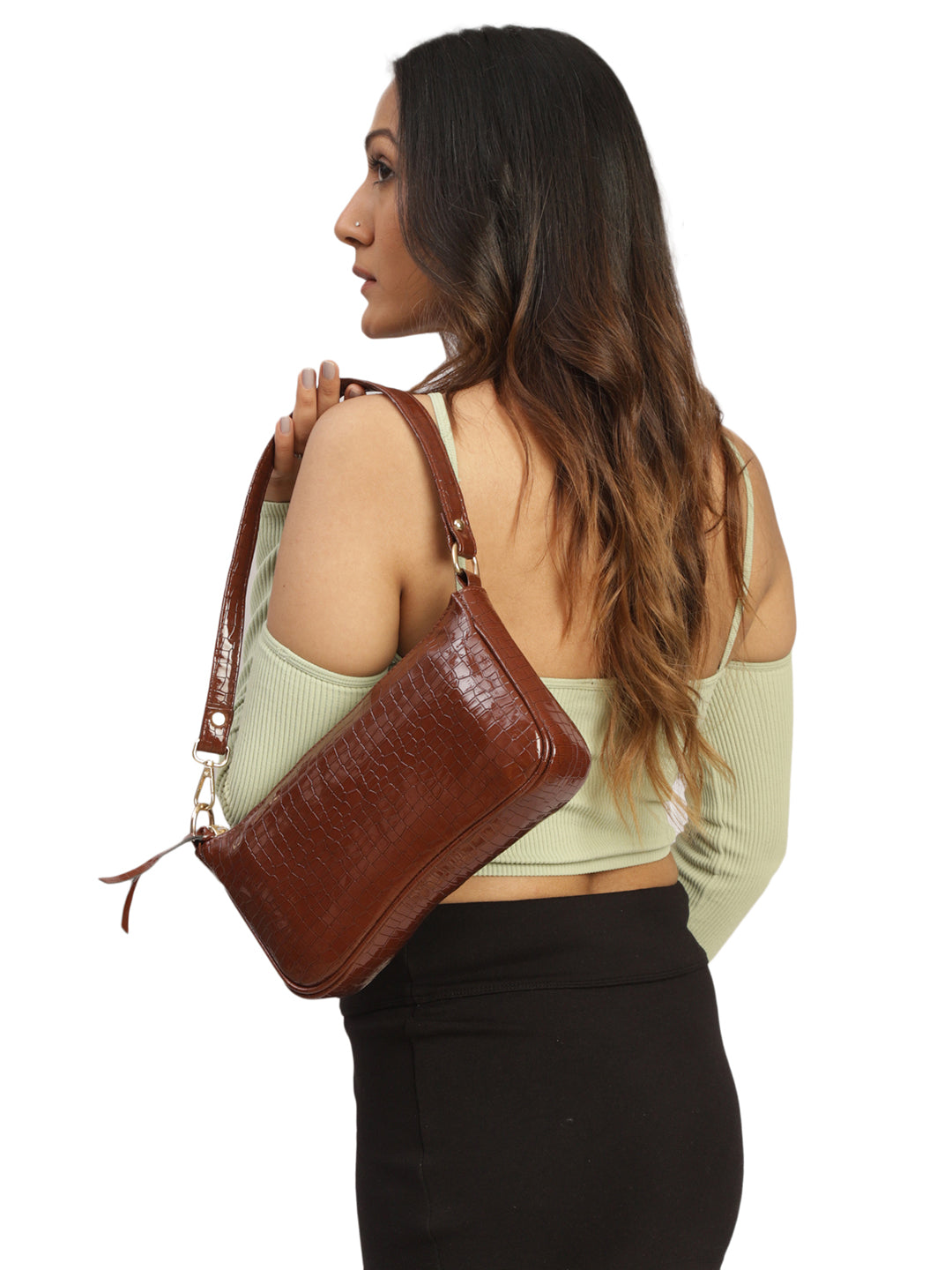 MINI WESST Women's Brown Handbags(MWSB011BR)