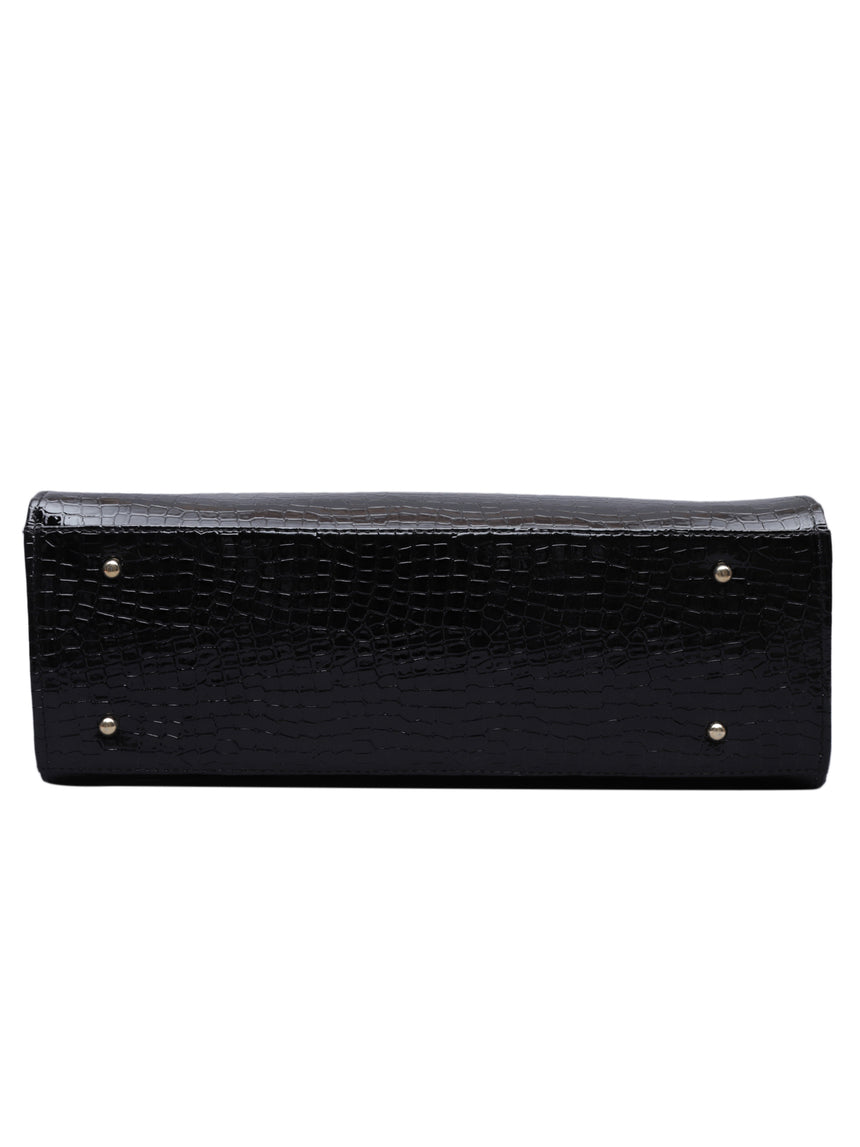 Women's Black Handbag and Pouch