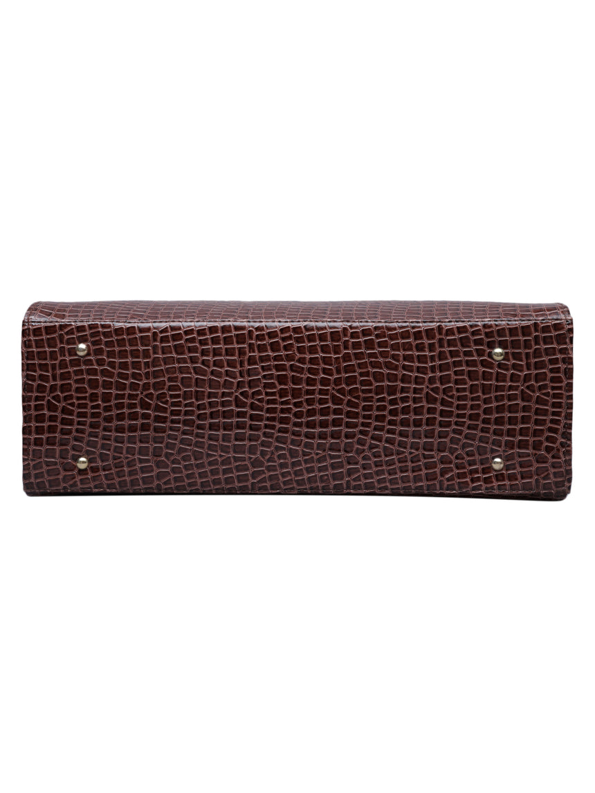 Women's Brown Handbag and Pouch