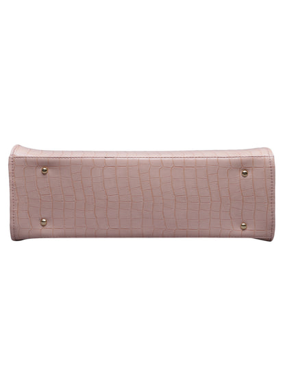 MINI WESST Women's Pink Handbag  and Pouch(MWTB007PK)