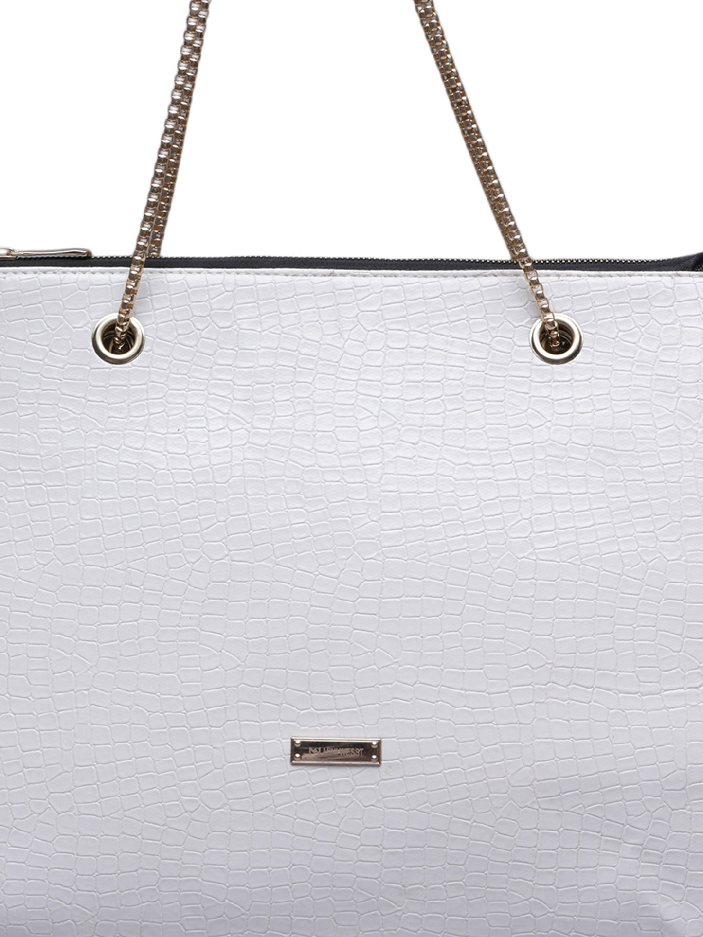 MINI WESST Women's White Handbag  and Pouch(MWTB008WT)