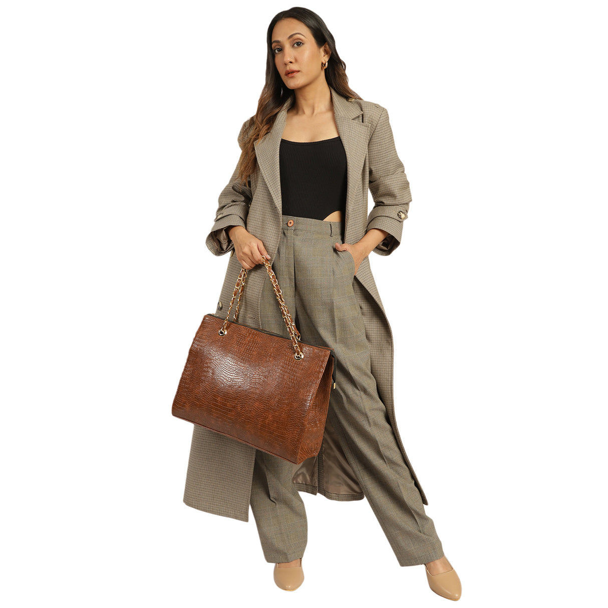 Stella Classic Brown Tote Bag