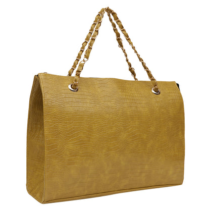 MINI WESST Women's Yellow Tote bags(MWTB021YL)