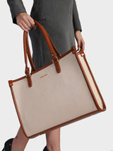 Hannah Beige Classic Tote Bag