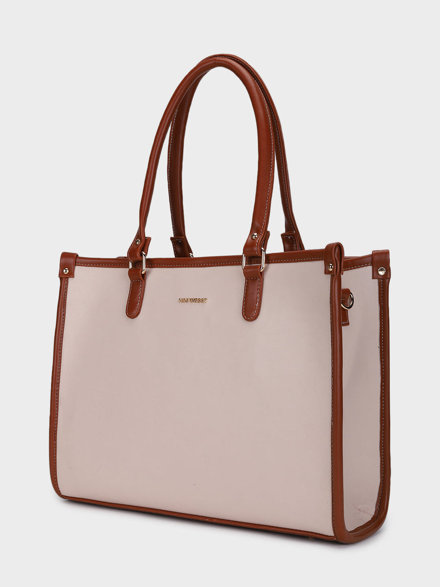 Hannah Beige Classic Tote Bag