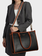 Hannah Black Classic Tote Bag