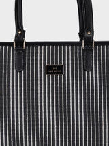 Lexi Black Stripped Tote Bag