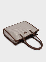 Lexi Beige Stripped Tote Bag