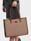 Lexi Brown Stripped Tote Bag