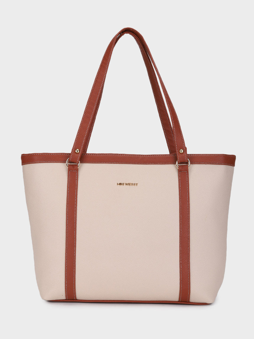 Jessica Beige Classic Tote Bag