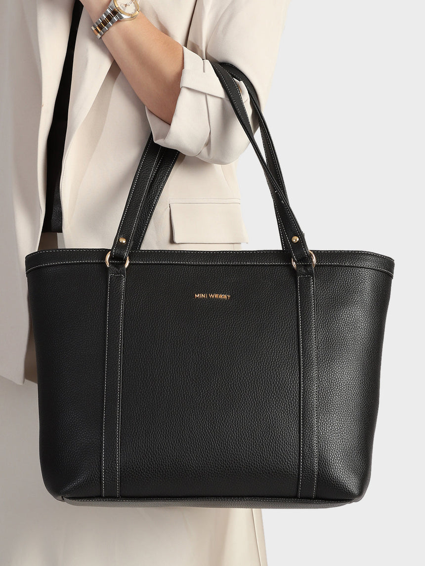 Jessica Black Classic Tote Bag