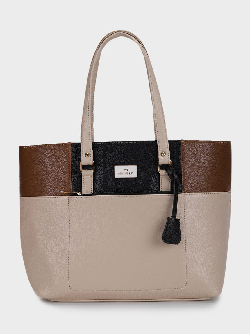 Geller Beige Classic Tote Bag