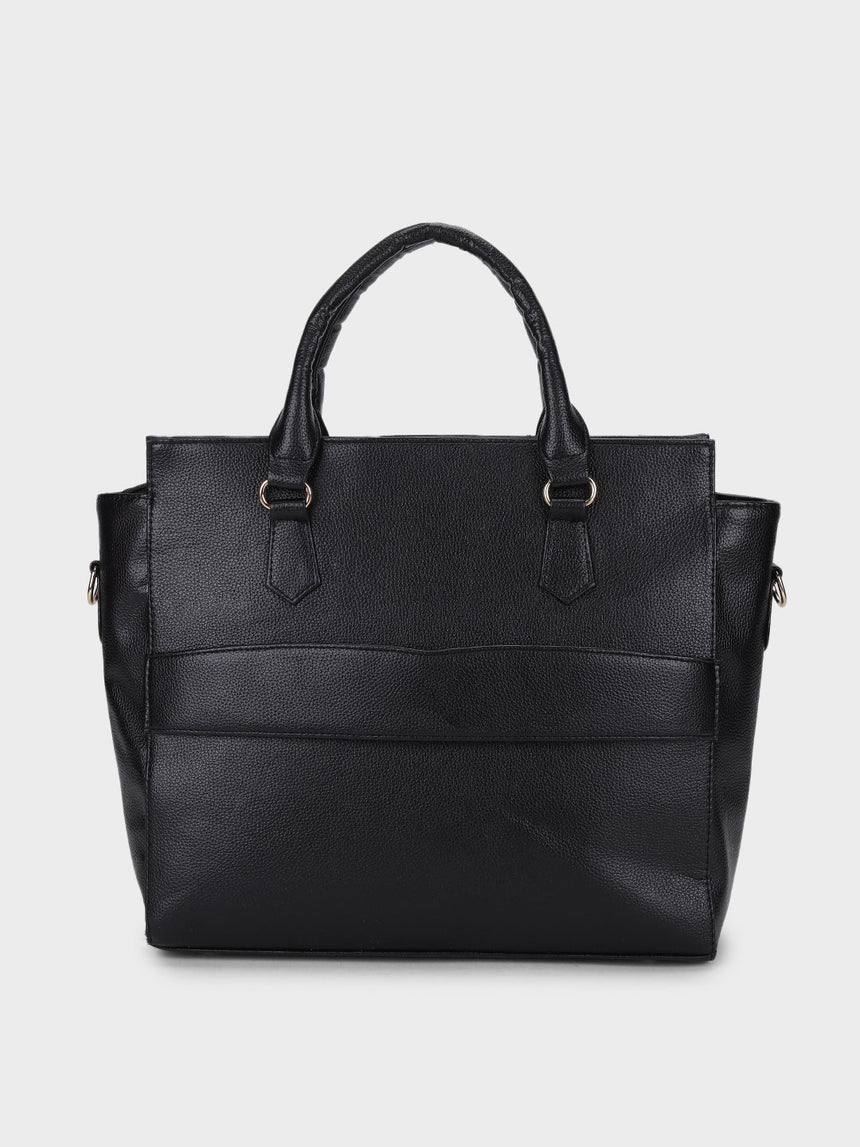 Hilary Black Classic Lunch Tote Bag