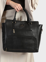 Hilary Black Classic Lunch Tote Bag