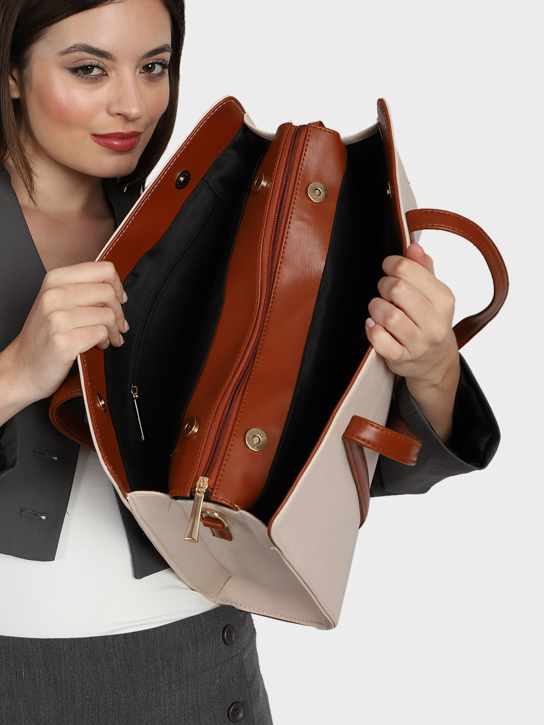 Aria Beige Tote Bag