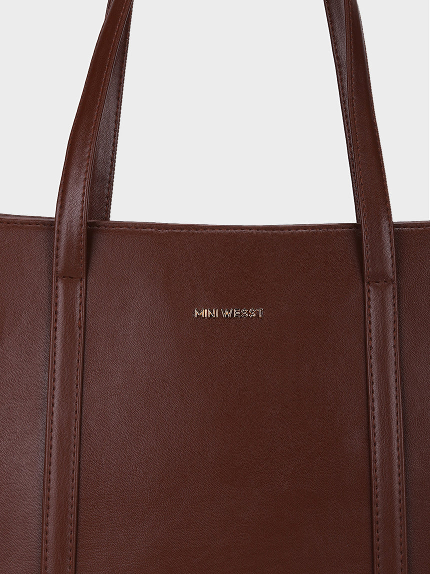 Aria Brown Tote Bag