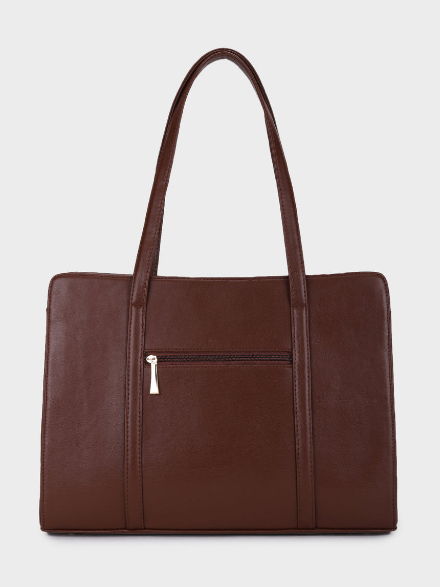 Aria Brown Tote Bag